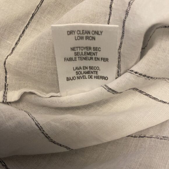 Worth Off The Shoulder Blouse Size white blouse subtle striped summer edwardian - Picture 7 of 8